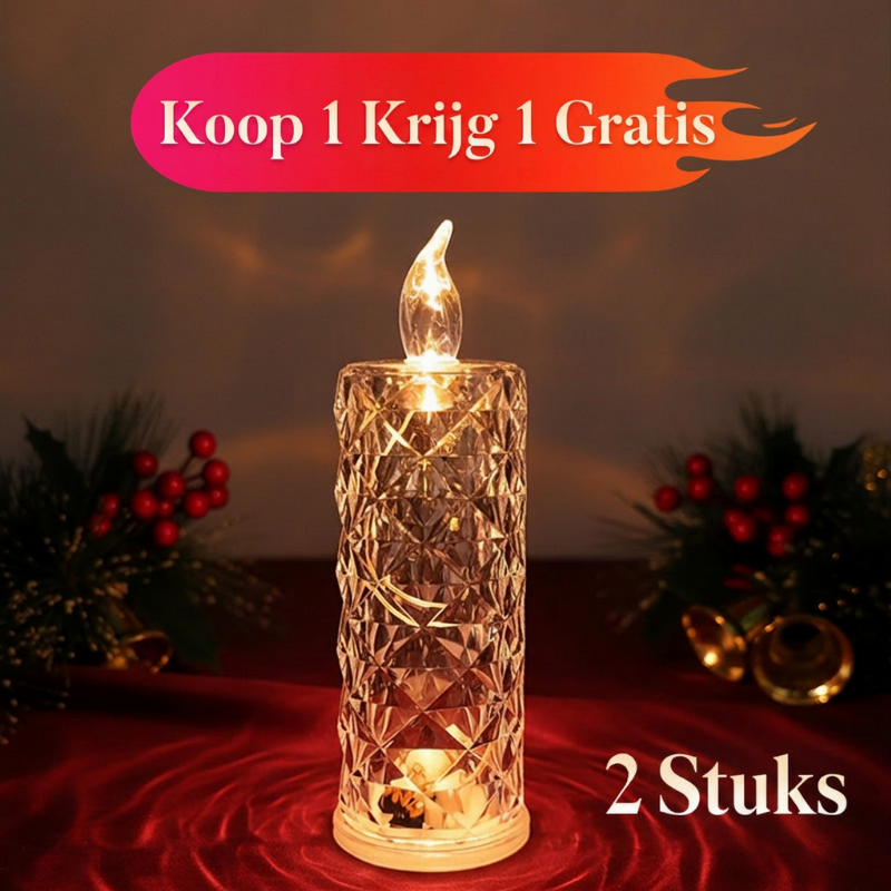 🕯️ 50% korting! LED kristallen kaars – geen vlam, gewoon schakelen, 8-12 uur betrouwbaar licht & een doordacht geschenk. Creëer een romantische avond! ✨🎁