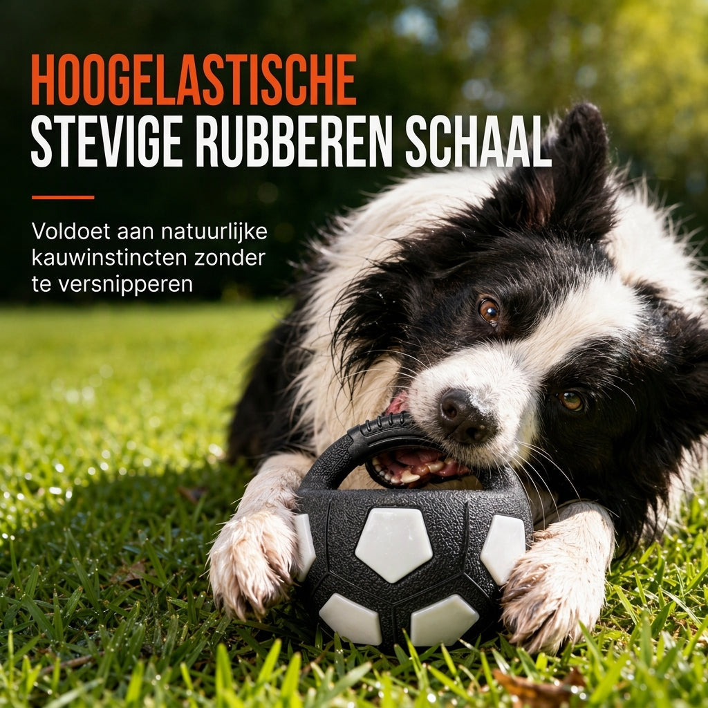 🐕 50% korting! Interactief hondenvoetbal – sterk TPR-rubber, bijtvast & dubbellaags ontwerp met bewegende kern. Perfect voor buiten, apporteren & trekken! ✨⚽