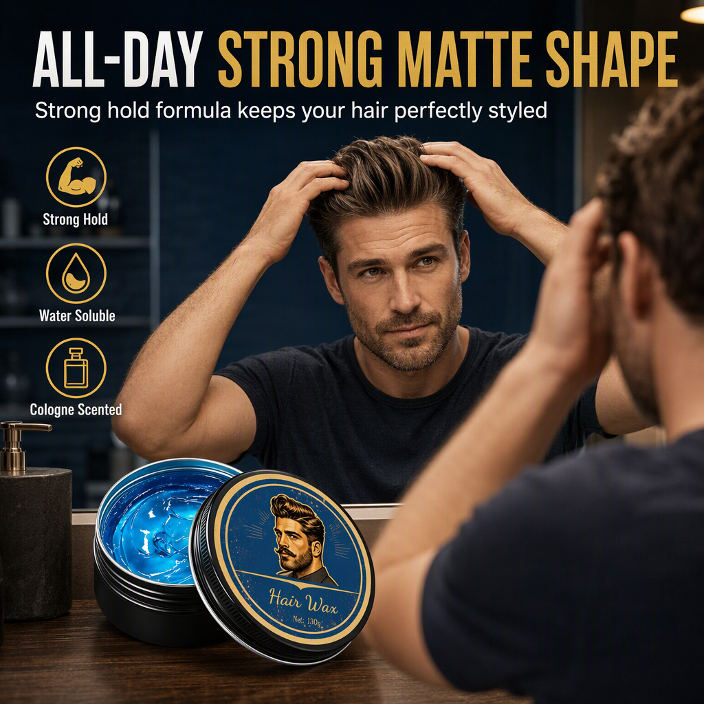💈 50% korting! Cologne geurende haarpommade – sterke matte fixatie, gedefinieerde textuur & waterbasis. Wasbaar zonder vette resten – 130 g! ✨💪