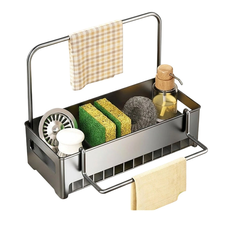 🧽 50% korting! Multifunctioneel gootsteen afdruiprek – koolstofstaal, geventileerd drainageontwerp & ruimte voor flessen. Houd je aanrecht netjes & georganiseerd! ✨🔧