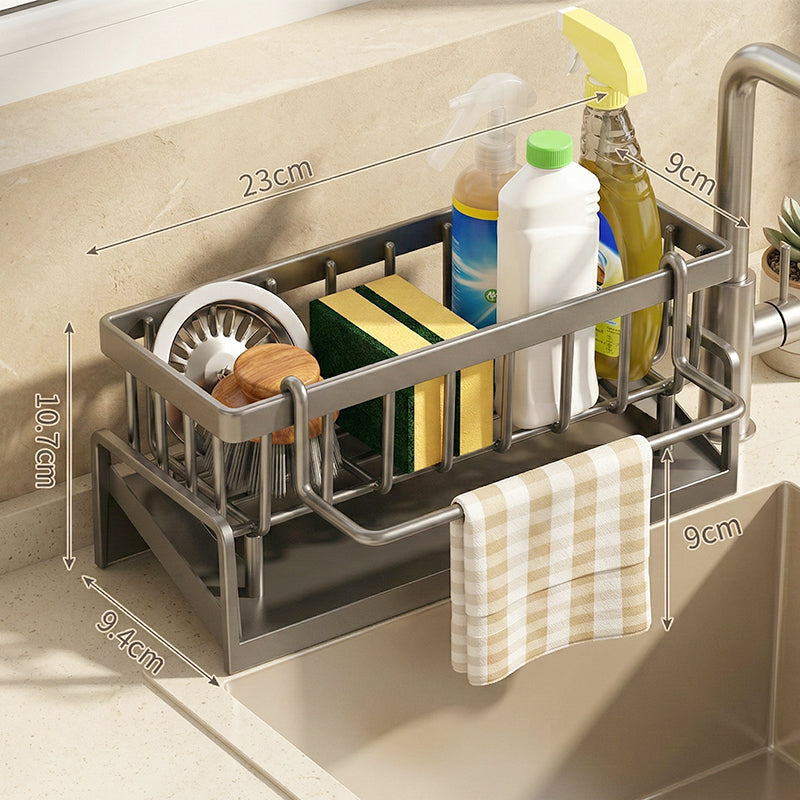 🧽 50% korting! Multifunctioneel gootsteen afdruiprek – koolstofstaal, geventileerd drainageontwerp & ruimte voor flessen. Houd je aanrecht netjes & georganiseerd! ✨🔧