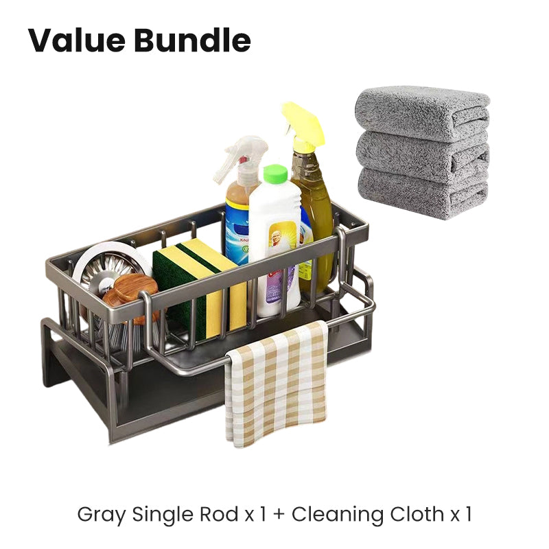 🧽 50% korting! Multifunctioneel gootsteen afdruiprek – koolstofstaal, geventileerd drainageontwerp & ruimte voor flessen. Houd je aanrecht netjes & georganiseerd! ✨🔧