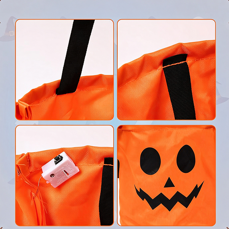 🎃 50% korting! Halloween LED snoepemmer – ingebouwde LED-verlichting, grote opbergruimte & stevige niet-geweven stof. Perfect voor trick-or-treat! ✨🍬