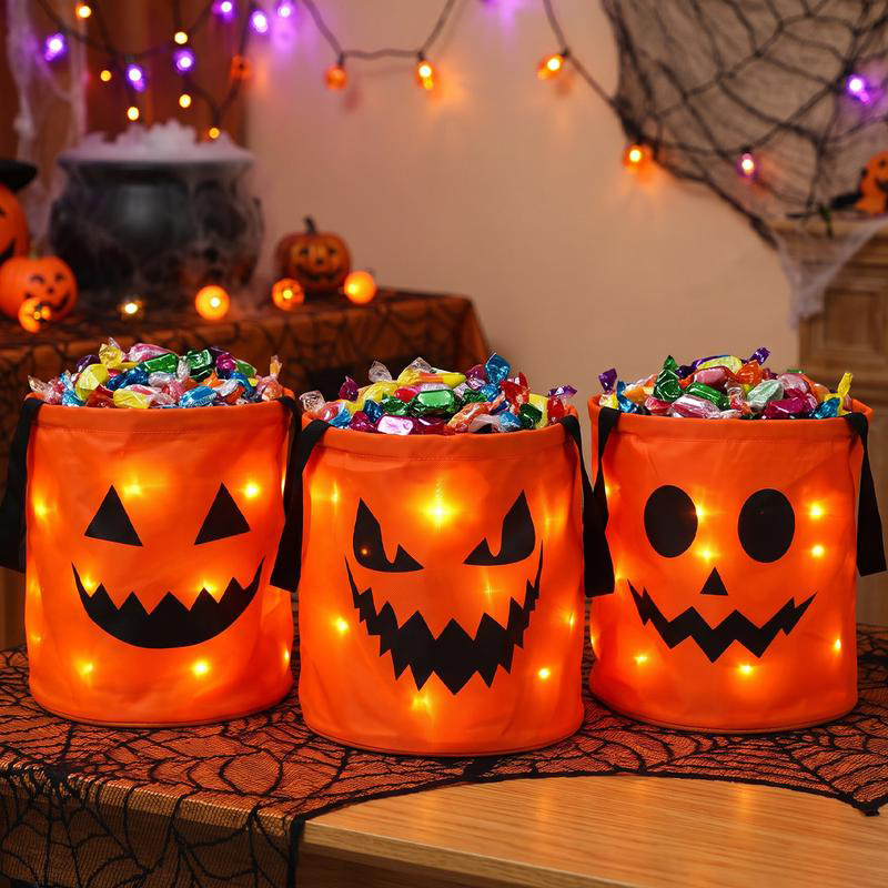 🎃 50% korting! Halloween LED snoepemmer – ingebouwde LED-verlichting, grote opbergruimte & stevige niet-geweven stof. Perfect voor trick-or-treat! ✨🍬