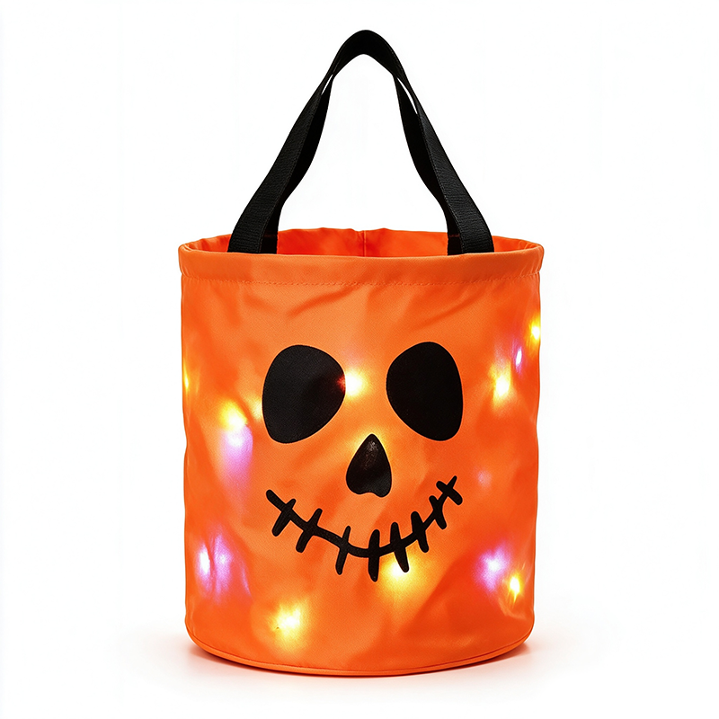 🎃 50% korting! Halloween LED snoepemmer – ingebouwde LED-verlichting, grote opbergruimte & stevige niet-geweven stof. Perfect voor trick-or-treat! ✨🍬