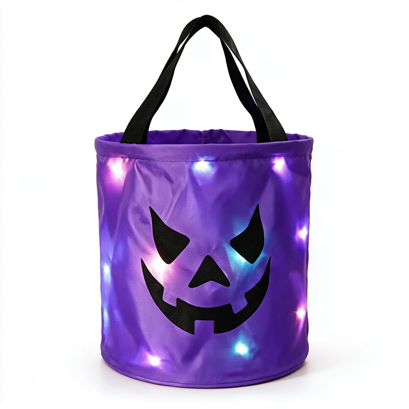 🎃 50% korting! Halloween LED snoepemmer – ingebouwde LED-verlichting, grote opbergruimte & stevige niet-geweven stof. Perfect voor trick-or-treat! ✨🍬