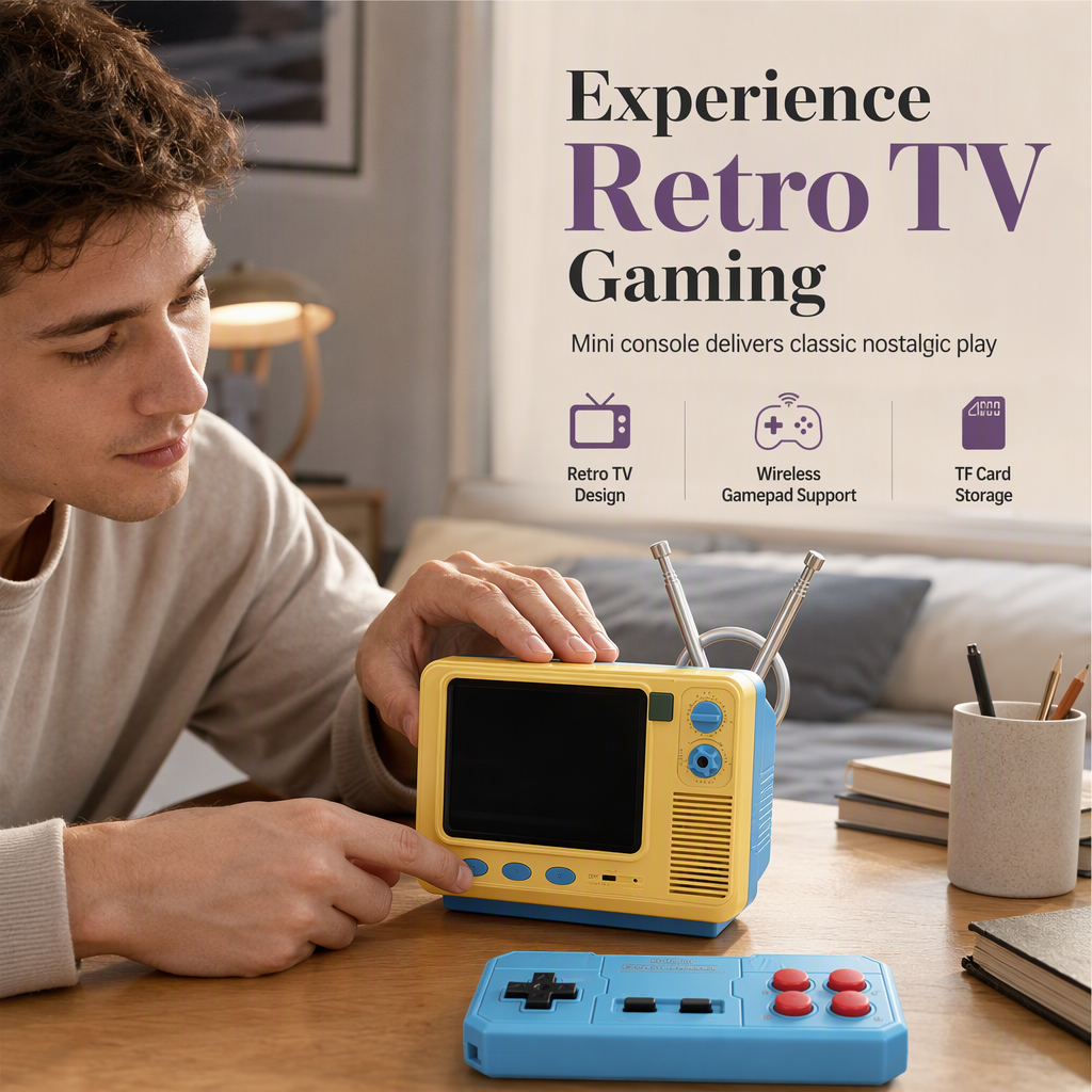 🎮 50% korting! Retro TV-spelconsole – draadloze bediening, TV-weergave & 80 nostalgische games. Compact design, perfect voor bureau & woonkamer! ✨📺