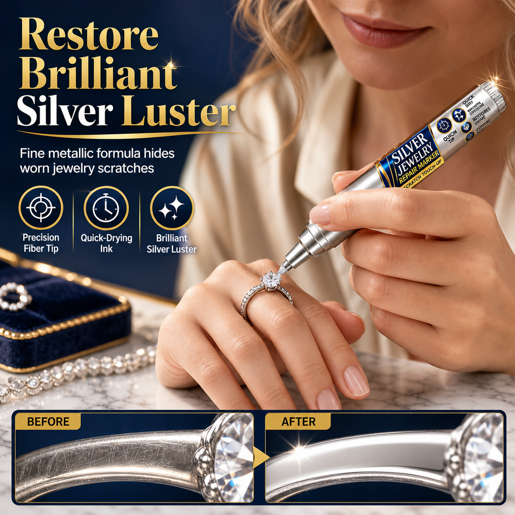 💍 Koop 1, krijg 1 gratis!! Zilver herstelpen voor sieraden – dekt krassen & aanslag, sneldrogend & met precisietip. Herstel de glans van je ringen & armbanden in 4 stappen! ✨🖊️