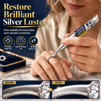 💍 Koop 1, krijg 1 gratis!! Zilver herstelpen voor sieraden – dekt krassen & aanslag, sneldrogend & met precisietip. Herstel de glans van je ringen & armbanden in 4 stappen! ✨🖊️