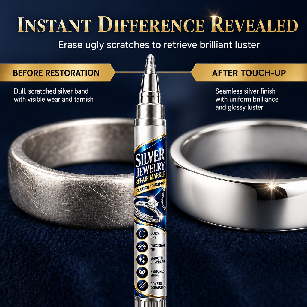 💍 Koop 1, krijg 1 gratis!! Zilver herstelpen voor sieraden – dekt krassen & aanslag, sneldrogend & met precisietip. Herstel de glans van je ringen & armbanden in 4 stappen! ✨🖊️
