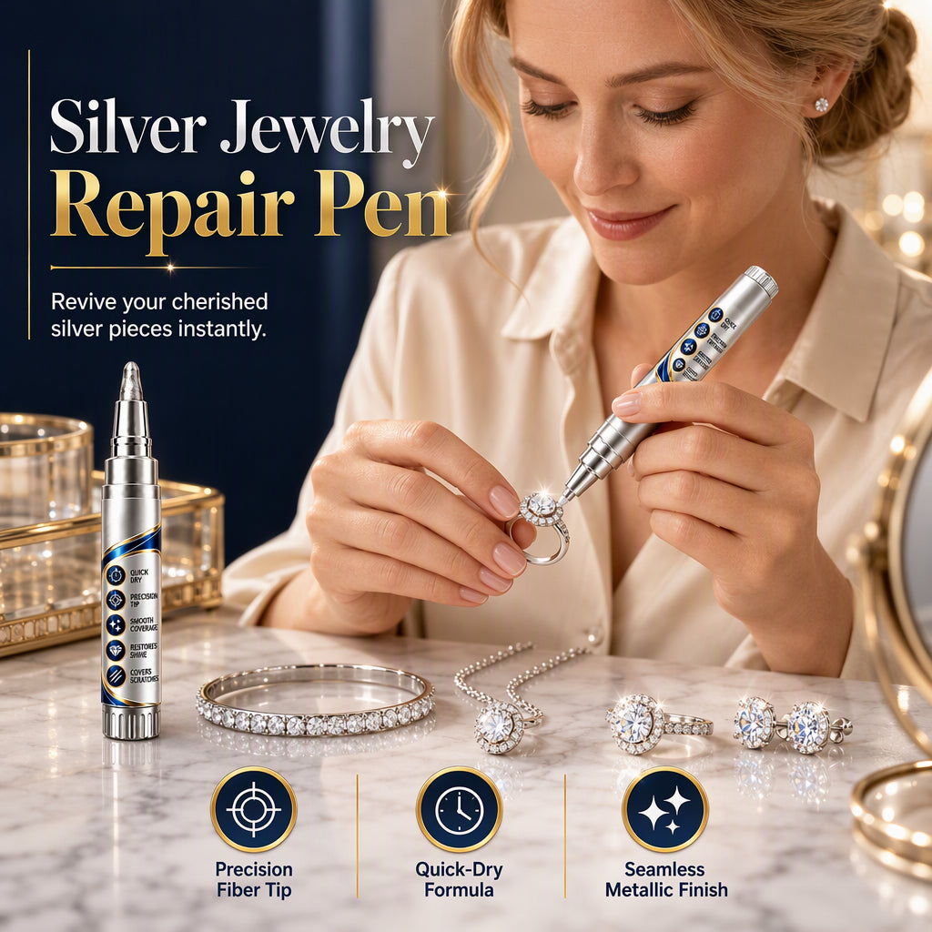 💍 Koop 1, krijg 1 gratis!! Zilver herstelpen voor sieraden – dekt krassen & aanslag, sneldrogend & met precisietip. Herstel de glans van je ringen & armbanden in 4 stappen! ✨🖊️