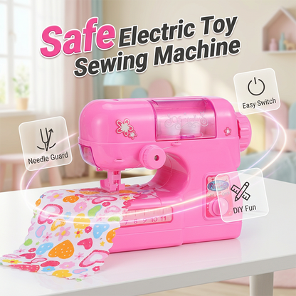 🧵 50% korting! Mini elektrische naaimachine speelgoed – veilige naaldbeschermer, éénknops bediening & ingebouwde liniaal. Stimuleert creativiteit – voor kinderen vanaf 3 jaar! ✨👧