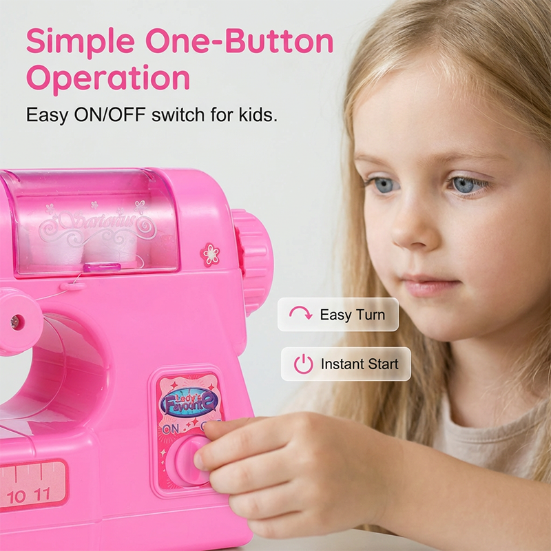 🧵 50% korting! Mini elektrische naaimachine speelgoed – veilige naaldbeschermer, éénknops bediening & ingebouwde liniaal. Stimuleert creativiteit – voor kinderen vanaf 3 jaar! ✨👧
