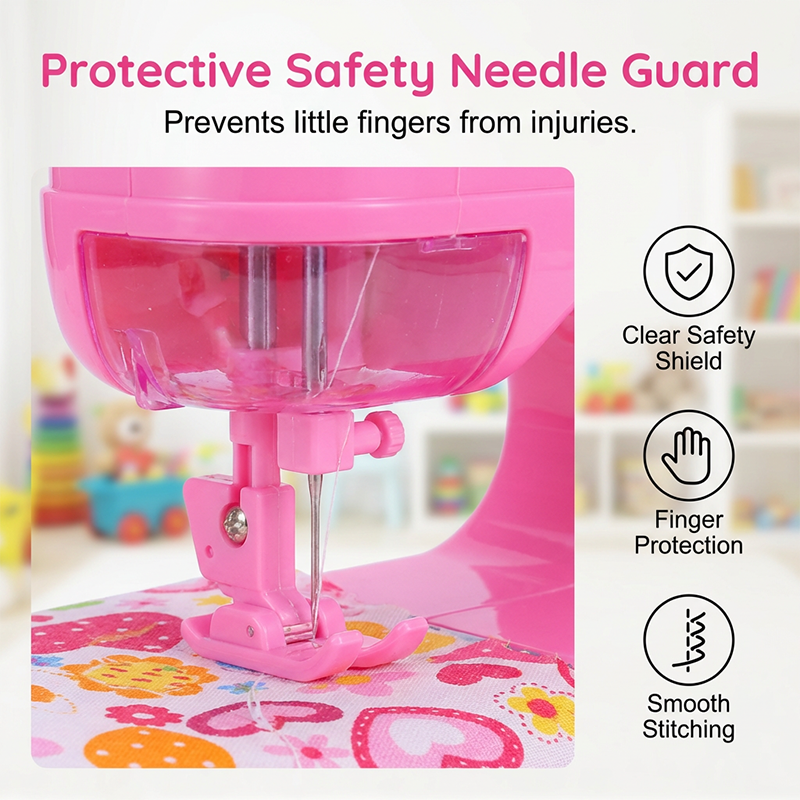🧵 50% korting! Mini elektrische naaimachine speelgoed – veilige naaldbeschermer, éénknops bediening & ingebouwde liniaal. Stimuleert creativiteit – voor kinderen vanaf 3 jaar! ✨👧