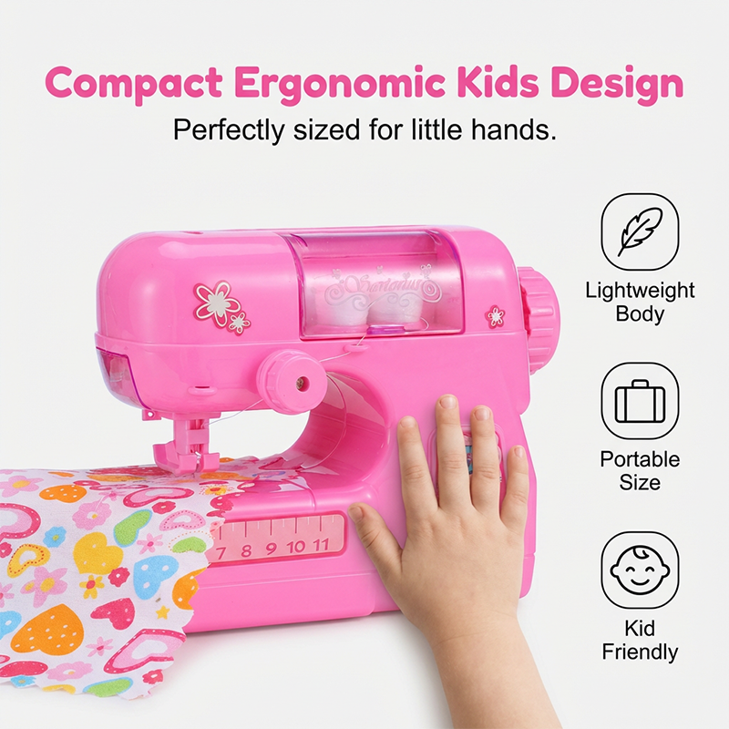 🧵 50% korting! Mini elektrische naaimachine speelgoed – veilige naaldbeschermer, éénknops bediening & ingebouwde liniaal. Stimuleert creativiteit – voor kinderen vanaf 3 jaar! ✨👧
