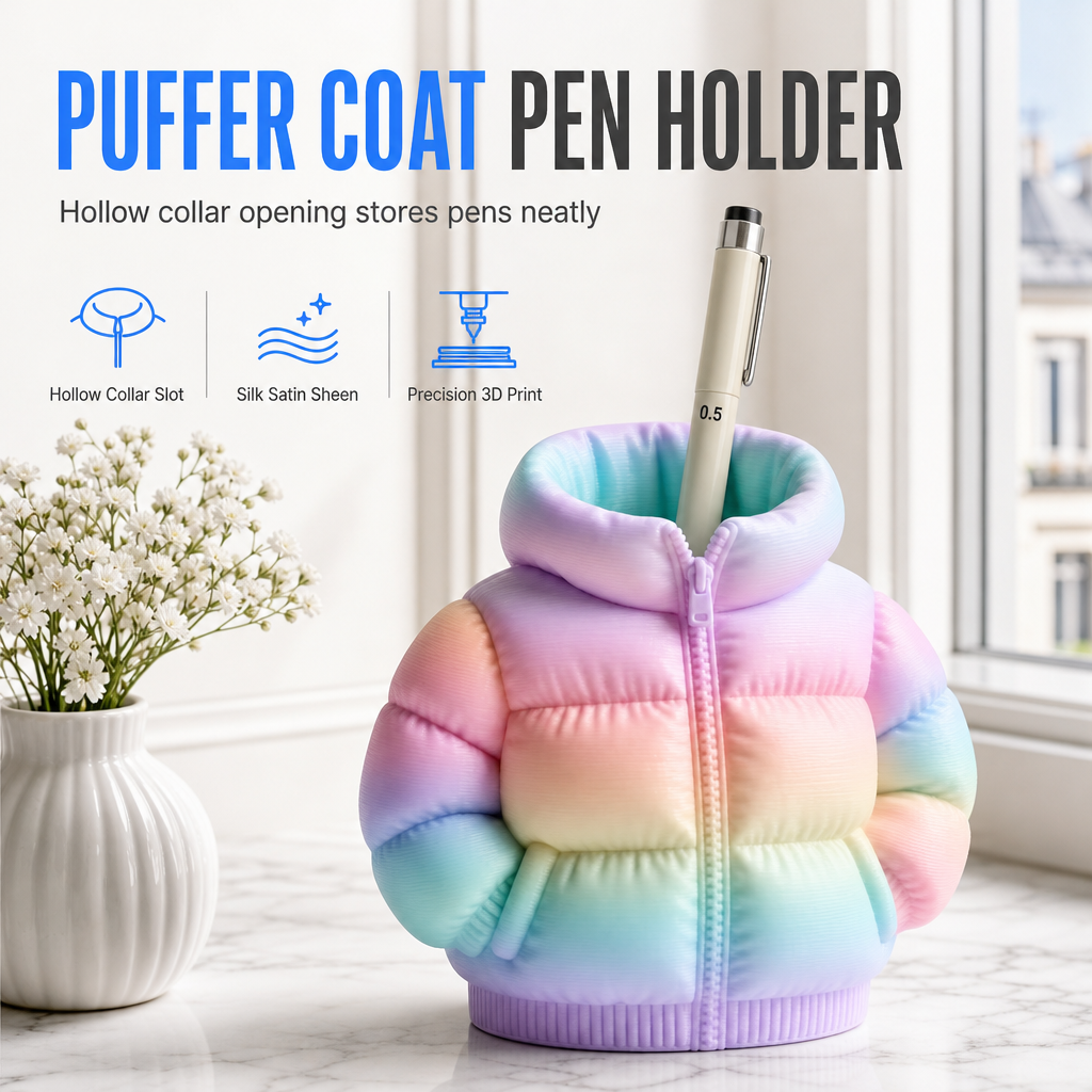 🧥 50% korting! 3D-geprinte mini-jas pennenhouder – origineel ontwerp, compact & stabiel. Houd je bureau georganiseerd met een speelse touch – ideaal cadeau! ✨🖊️
