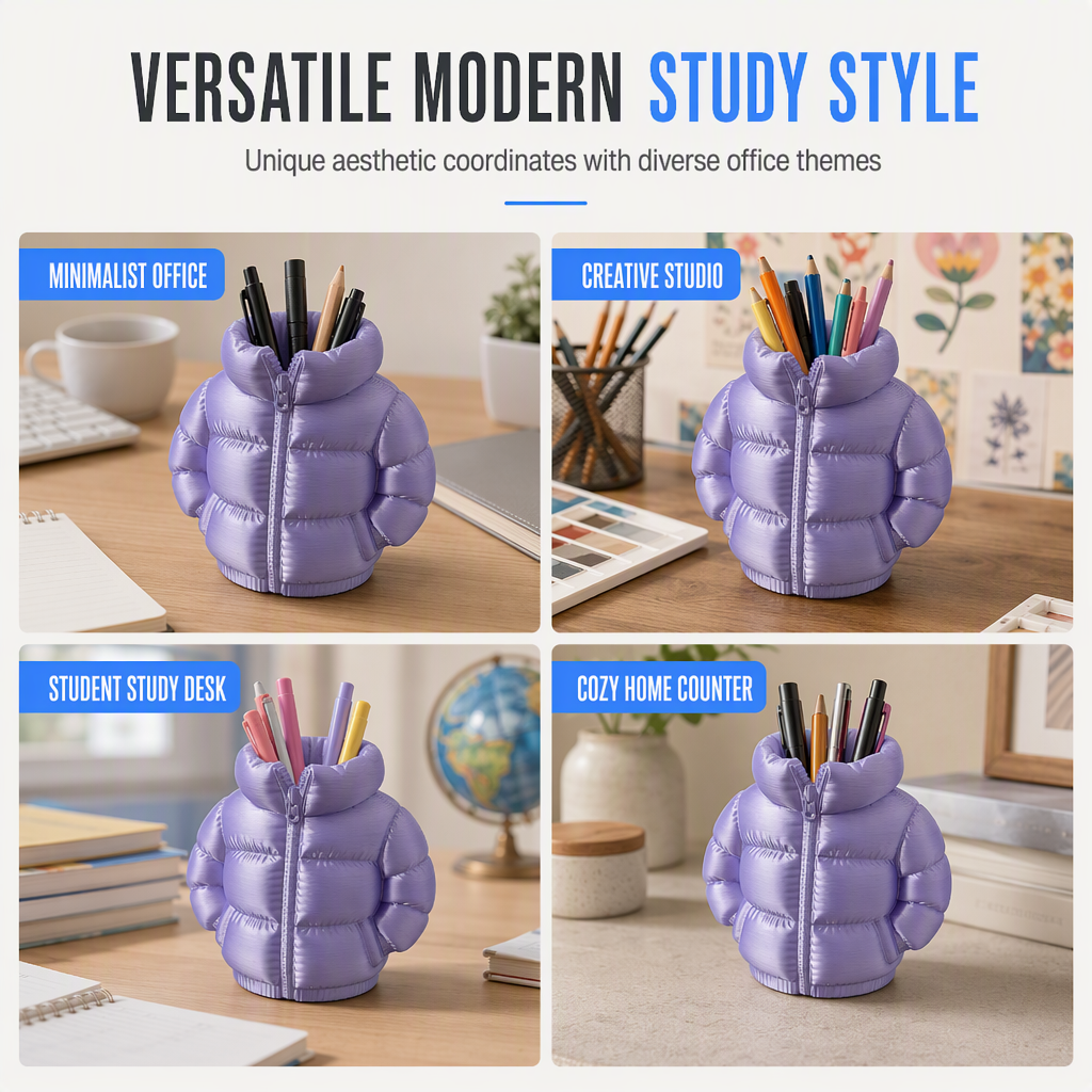 🧥 50% korting! 3D-geprinte mini-jas pennenhouder – origineel ontwerp, compact & stabiel. Houd je bureau georganiseerd met een speelse touch – ideaal cadeau! ✨🖊️
