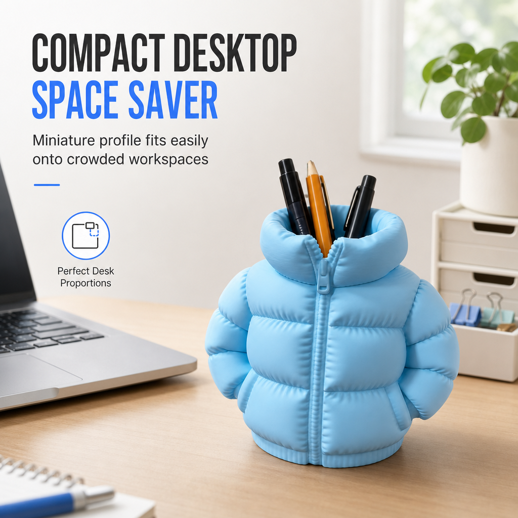 🧥 50% korting! 3D-geprinte mini-jas pennenhouder – origineel ontwerp, compact & stabiel. Houd je bureau georganiseerd met een speelse touch – ideaal cadeau! ✨🖊️