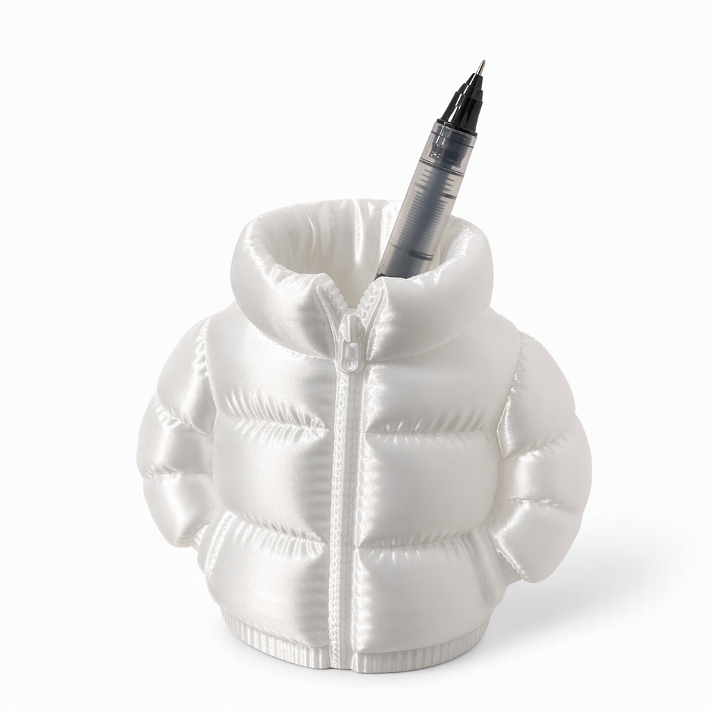 🧥 50% korting! 3D-geprinte mini-jas pennenhouder – origineel ontwerp, compact & stabiel. Houd je bureau georganiseerd met een speelse touch – ideaal cadeau! ✨🖊️