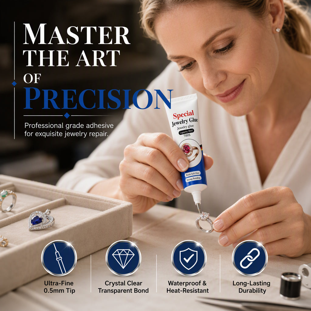 💍 50% korting! Sieradenlijm met ultrafijne doseerpunt – droogt transparant op, sterke waterdichte hechting & onzichtbare reparatie. 30 ml – voor delicate sieraden! ✨🔧