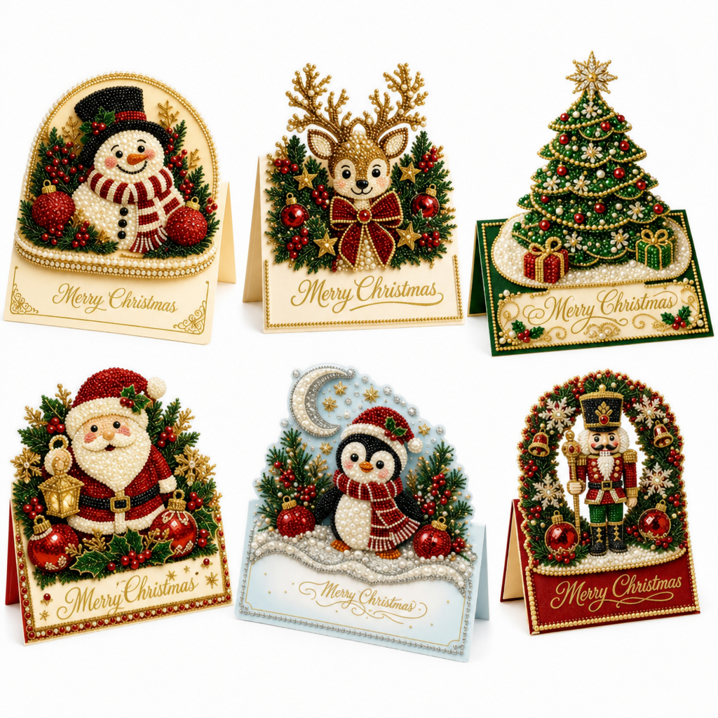 🎄 50% korting! DIY 3D kerstkaarten – handgemaakt, stevig uitvouwbaar & met fonkelende harssteentjes. Maak zelf prachtige staande wenskaarten in 4 stappen! ✨💌