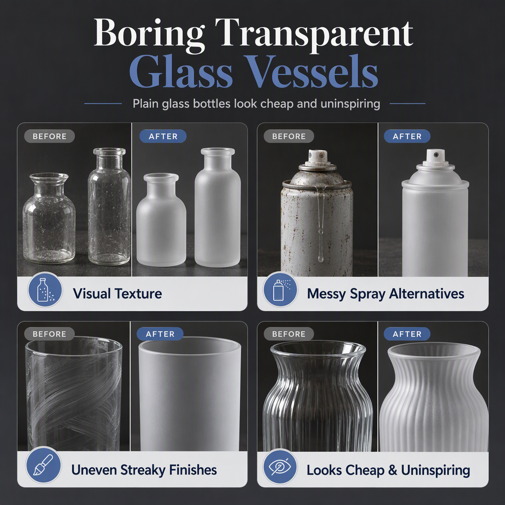 🎨 50% korting! DIY glasfrostverf – maak transparant glas matglanzend, gelijkmatig & krasbestendig. Inclusief spons, 30 ml – voor vazen, kaarsenhouders & potten! ✨🪟