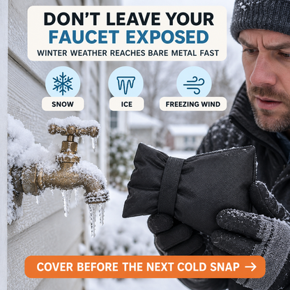 ❄️ 50% korting! Waterdichte buitenkraan beschermhoes – Oxford-stof, dikke katoenisolatie & klittenbandband. Voorkomt bevriezing & barsten – universele maat! ✨🔧