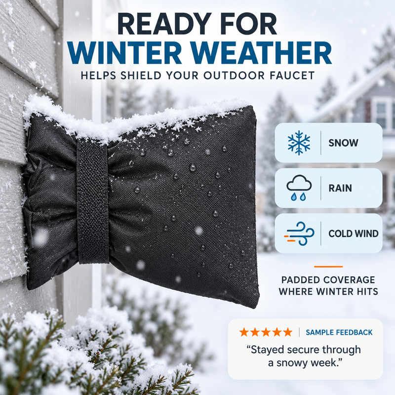 ❄️ 50% korting! Waterdichte buitenkraan beschermhoes – Oxford-stof, dikke katoenisolatie & klittenbandband. Voorkomt bevriezing & barsten – universele maat! ✨🔧