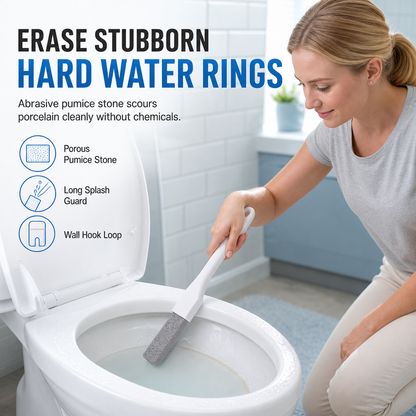 🚽 50% korting! Puimsteen toiletborstel – verwijdert hardnekkige kalk- & roestringen zonder krassen. Inclusief handgreep – voor een stralend schoon toilet! ✨🧽