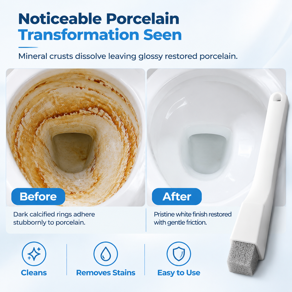 🚽 50% korting! Puimsteen toiletborstel – verwijdert hardnekkige kalk- & roestringen zonder krassen. Inclusief handgreep – voor een stralend schoon toilet! ✨🧽