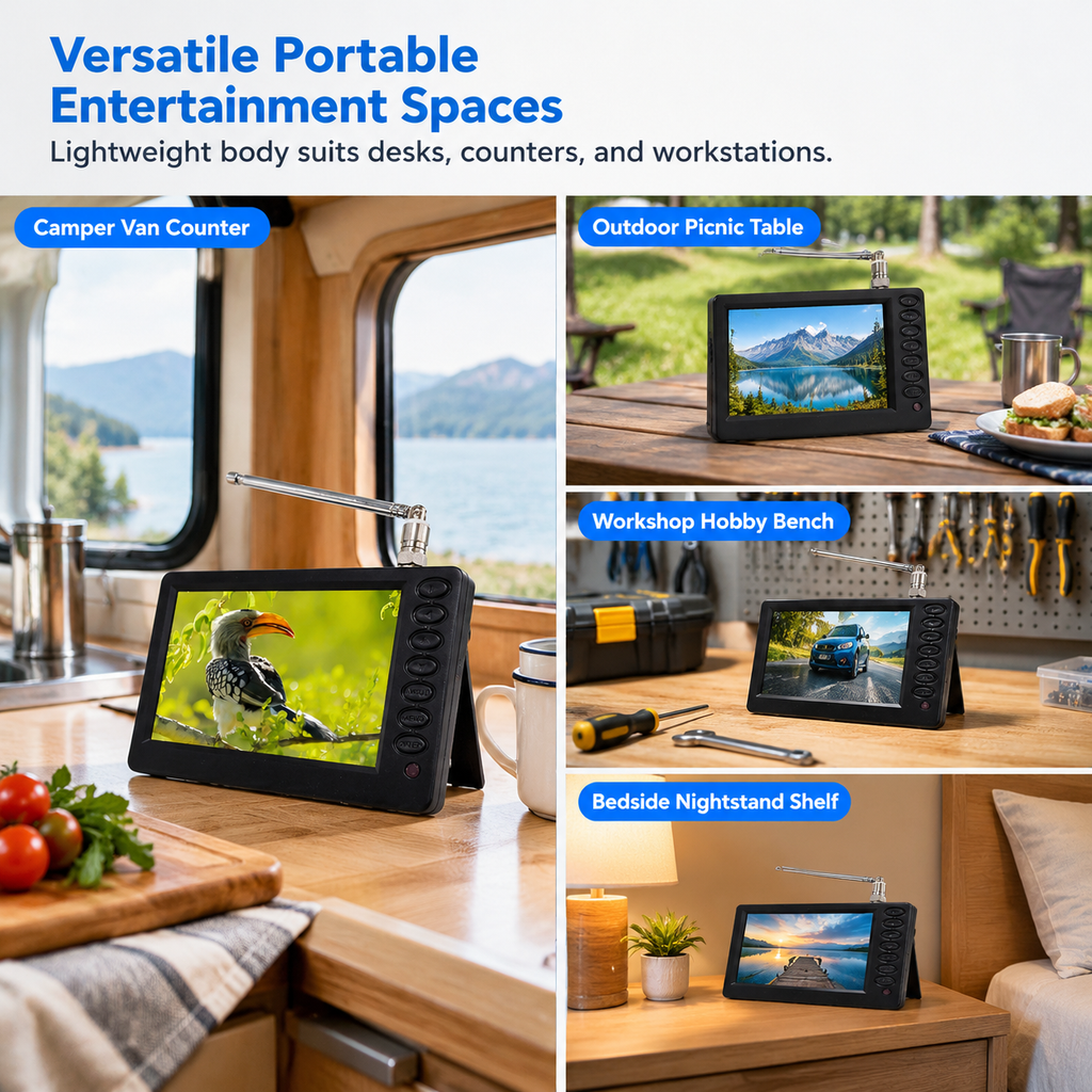 🎃Halloween-Aanbieding 50% Korting!📺5-inch Oplaadbare Draagbare Digitale tv – Een Handig Klein Scherm Voor Thuis & Camper