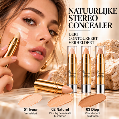 ✨ 50% korting! Naadloze concealer & contourstift – dekt vlekken, verfrist donkere kringen & 3 natuurlijke tinten. Romige textuur, compact & draagbaar – 1 stift, 3 functies! 💄🎯