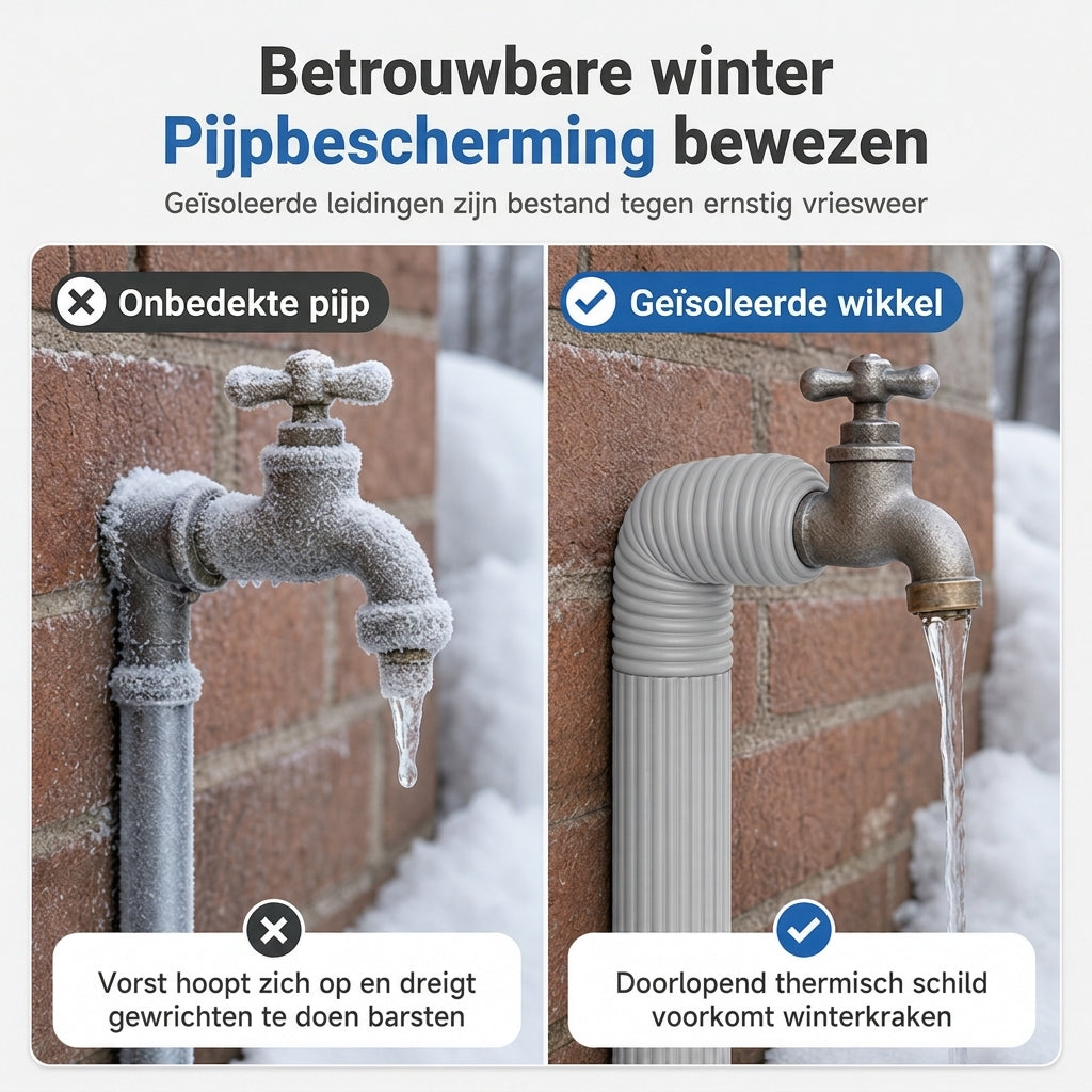 ❄️ 50% korting! Zelfklevende leidingisolatie – dichte schuimwrap, voorkomt bevriezing & barsten. Eenvoudig aan te brengen in 4 stappen – 7 kleuren! ✨🔧