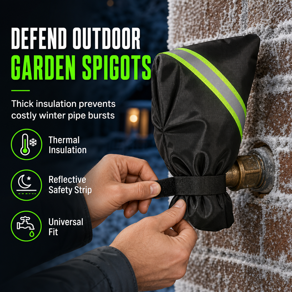❄️ 50% korting! Winter antivries kraanhoes – dikke katoenisolatie, weerbestendig Oxford & reflecterende strip. Voorkomt bevriezing & barsten – universele pasvorm! ✨🔧