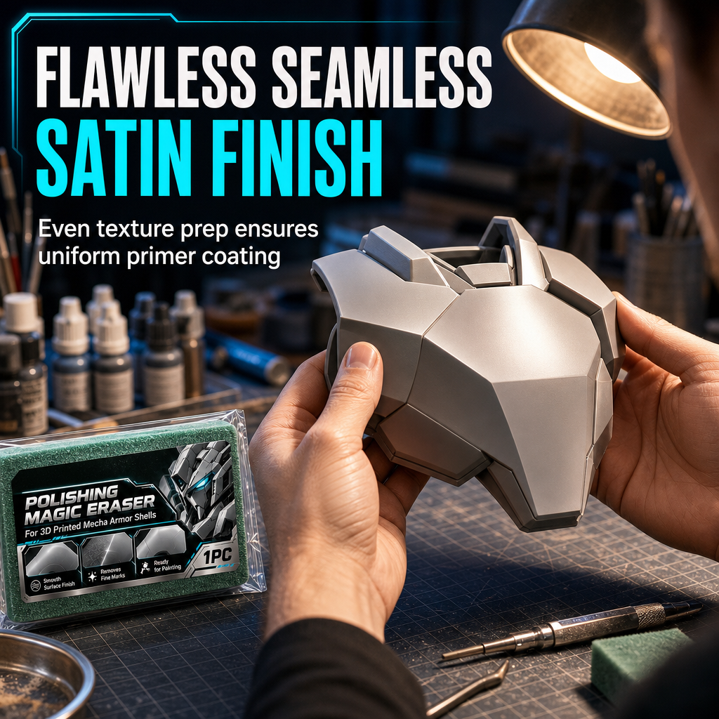 🧽 50% korting! Schuur- en polijstspons voor 3D-prints – egaliseert laaglijnen, flexibel & geen verstapping. Voor een naadloze zijdeglans afwerking! ✨🔧
