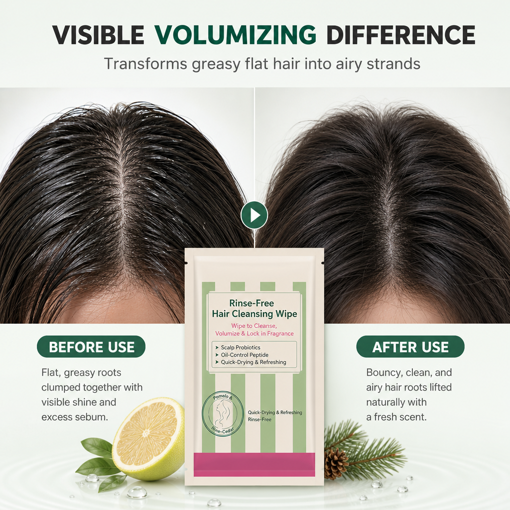 💧 50% korting! Waterloze haarverfrissing – probiotica & peptiden, absorbeert overtollig vet & geeft luchtig volume. Losse sachets – ideaal voor onderweg & fietsen! ✨🚲