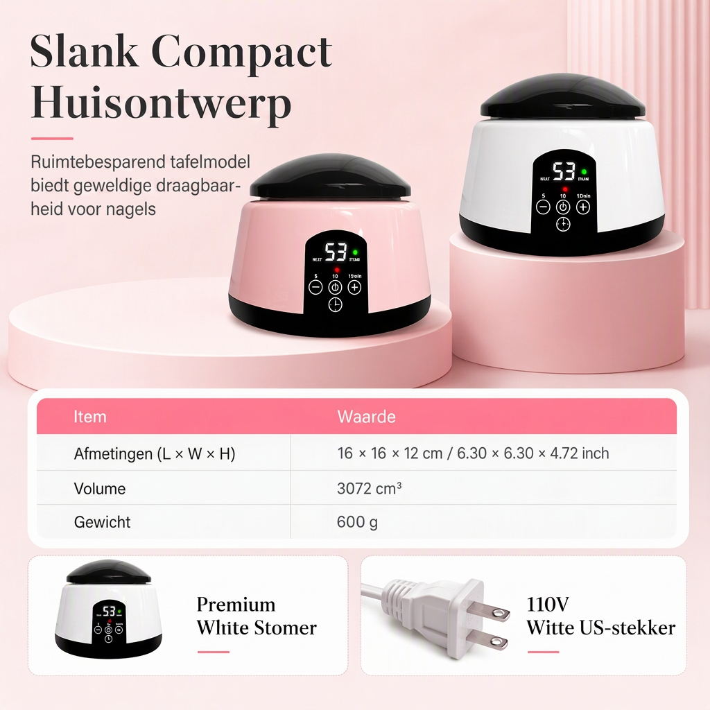 💅 50% korting! Elektrische gelnagellak-remover – verwarmt meerdere nagels, instelbare timer & compact tafelmodel. Sneller verwijderen zonder hard schrapen – wit of roze! ✨🔥