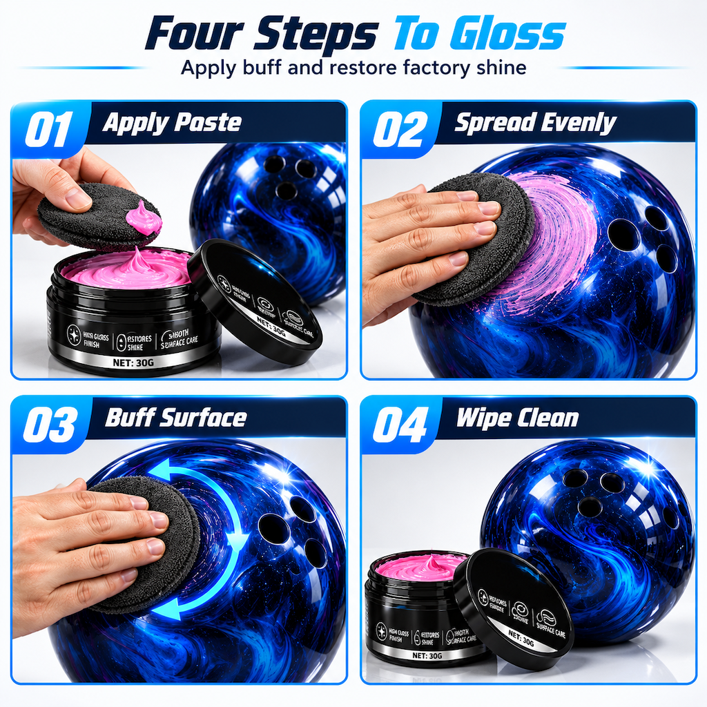 🎳 50% korting! Bowlingbal polijstpasta – verwijdert krassen & oxidatie, herstelt spiegelglans & geschikt voor alle baltypes. 30 g – professioneel resultaat! ✨🔧