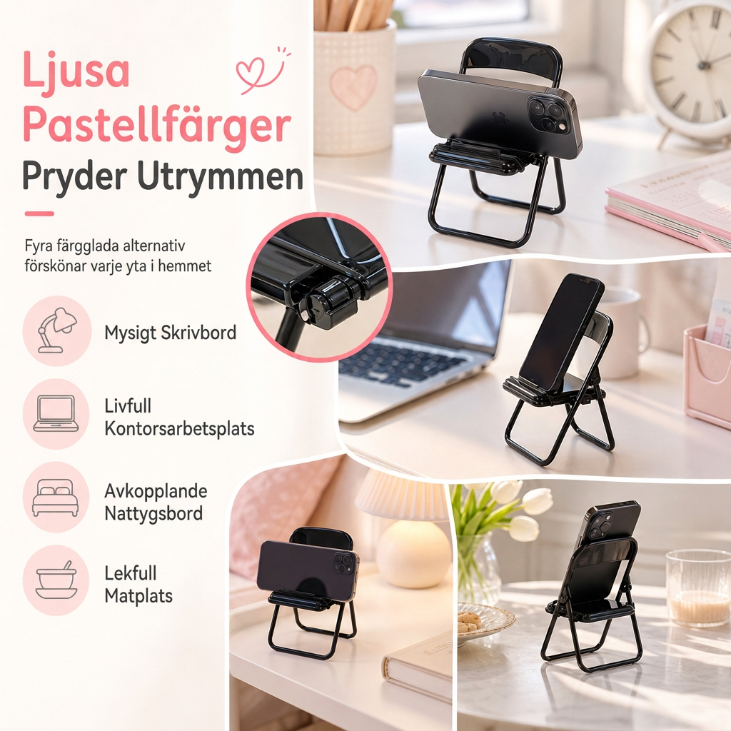 🪑 50% korting! Opvouwbare stoel telefoonhouder – veilige telefoongroef, plat opvouwbaar & past in elke zak. Schattig pasteldesign voor bureau & nachtkastje! ✨📱