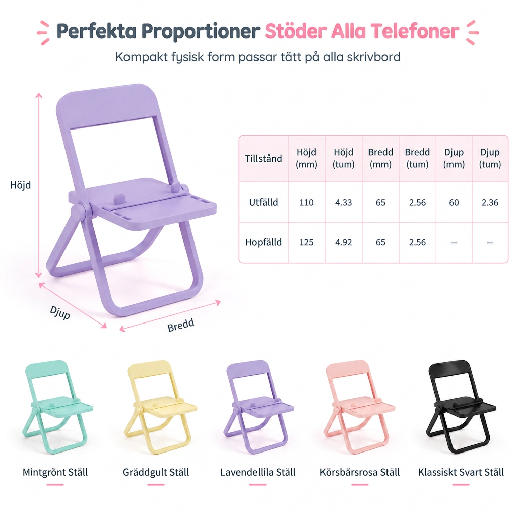 🪑 50% korting! Opvouwbare stoel telefoonhouder – veilige telefoongroef, plat opvouwbaar & past in elke zak. Schattig pasteldesign voor bureau & nachtkastje! ✨📱