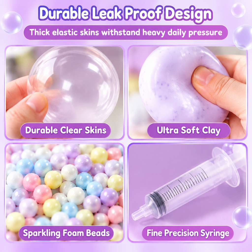 🎨 50% korting! DIY knijpballen set – maak je eigen stressbal met klei & glittervulling, langzame rebound & lek vrij. Creatief speelplezier voor kinderen! ✨🤲