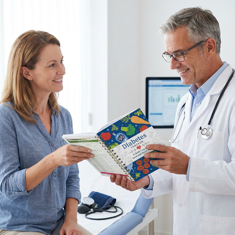 📔 50% korting! Diabetes tracker boek – volg bloedsuiker, maaltijden, insuline & slaap. Inclusief GI-gids & maaltijdplanner – A5, compact & draagbaar! ✨💙