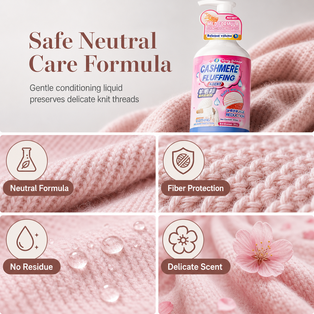 🧶 50% korting! Wasverzachter voor wol & kasjmier – zachte verzorging, soepel gevoel & 300 ml. Speciaal voor delicate gebreide kleding – roze of groen! ✨🧴