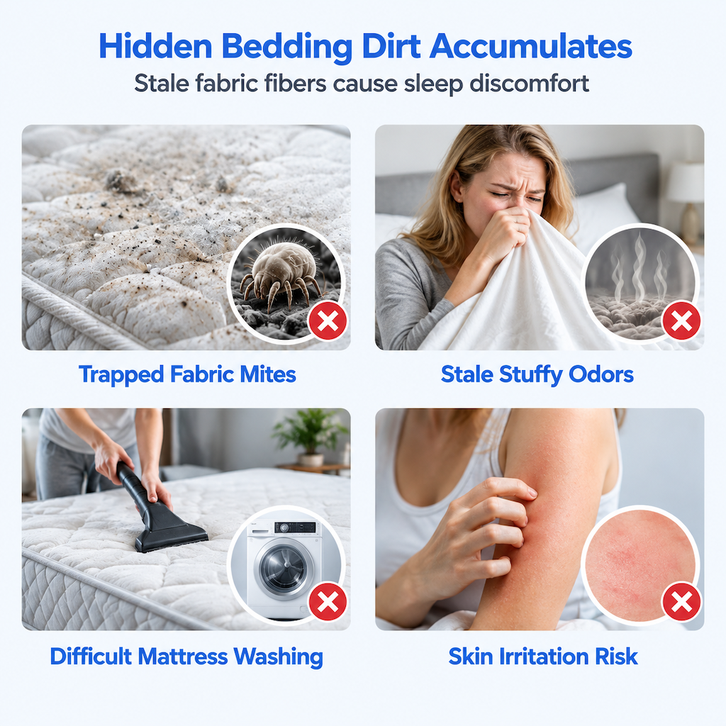 🛏️ 50% korting! Matras- & beddingspray – brede fijne nevel, verfrist matrassen, lakens & textiel. Compacte spuitfles, 100 ml – eenvoudig & fris! ✨🧴
