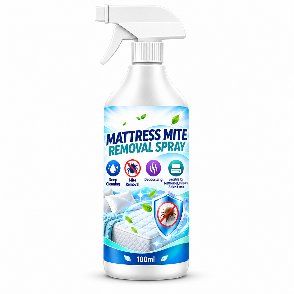 🛏️ 50% korting! Matras- & beddingspray – brede fijne nevel, verfrist matrassen, lakens & textiel. Compacte spuitfles, 100 ml – eenvoudig & fris! ✨🧴