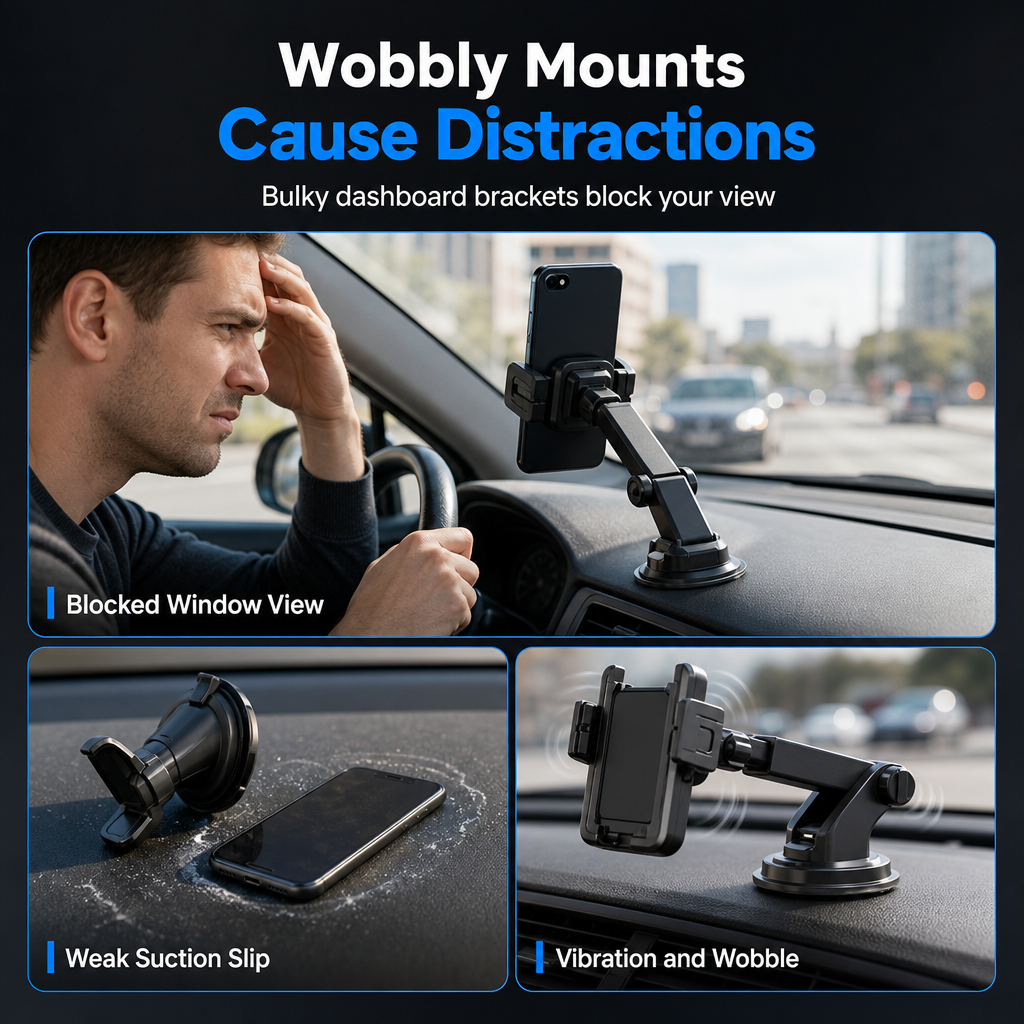 🚗 50% korting! Opvouwbare auto telefoonhouder – dubbele zuignap, 360° rotatie & universele pasvorm. Stevig op dashboard, geen wiebelen meer! ✨📱