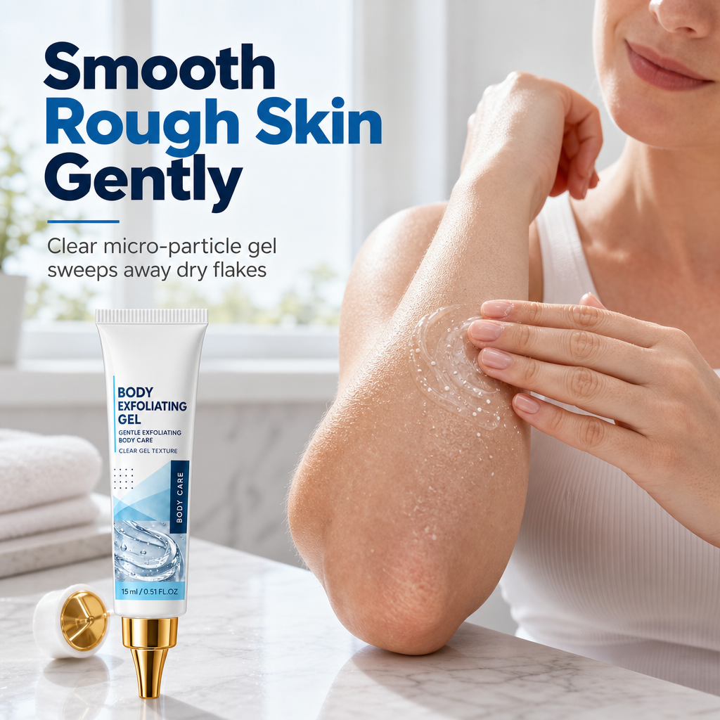 ✨ 50% korting! SVAYSHIIN body scrub gel – verwijdert ruwe, schilferige plekken, milde transparante gel & nauwkeurige gouden spuitmond. 15 ml – voor ellebogen, knieën & armen! 💧🧴