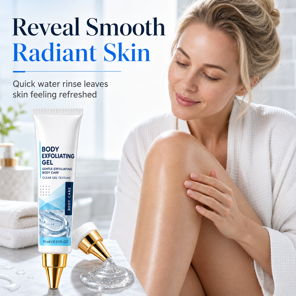 ✨ 50% korting! SVAYSHIIN body scrub gel – verwijdert ruwe, schilferige plekken, milde transparante gel & nauwkeurige gouden spuitmond. 15 ml – voor ellebogen, knieën & armen! 💧🧴