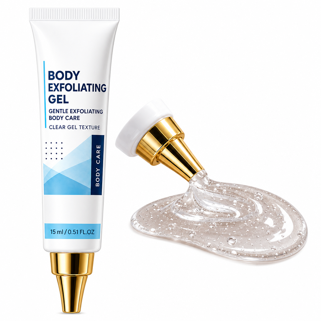 ✨ 50% korting! SVAYSHIIN body scrub gel – verwijdert ruwe, schilferige plekken, milde transparante gel & nauwkeurige gouden spuitmond. 15 ml – voor ellebogen, knieën & armen! 💧🧴