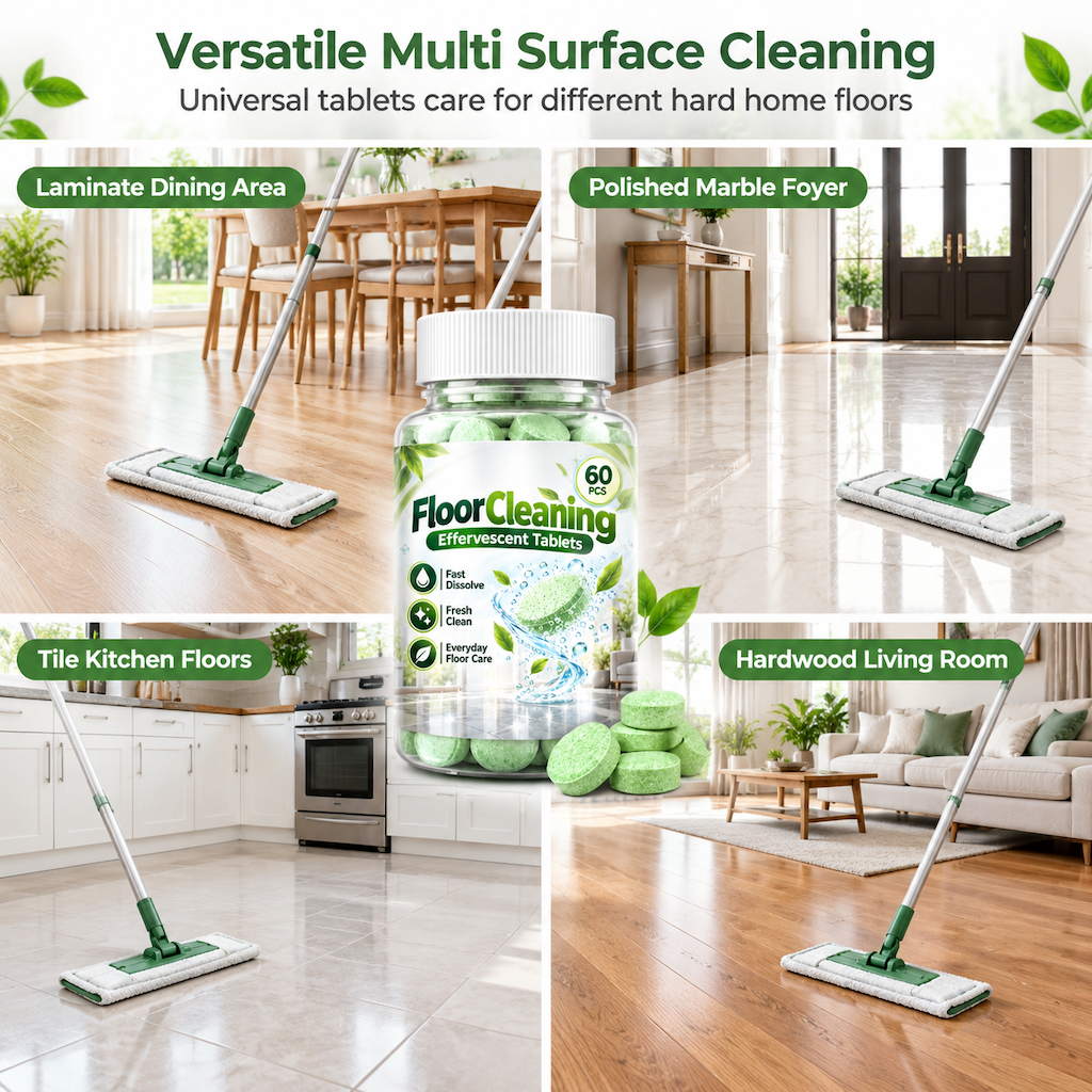 🧼 50% korting! Multifunctionele vloerreiniging bruistabletten – verwijdert hardnekkig vuil, vet & pootafdrukken. 60 stuks – voor tegels, laminaat & hout! ✨🏠